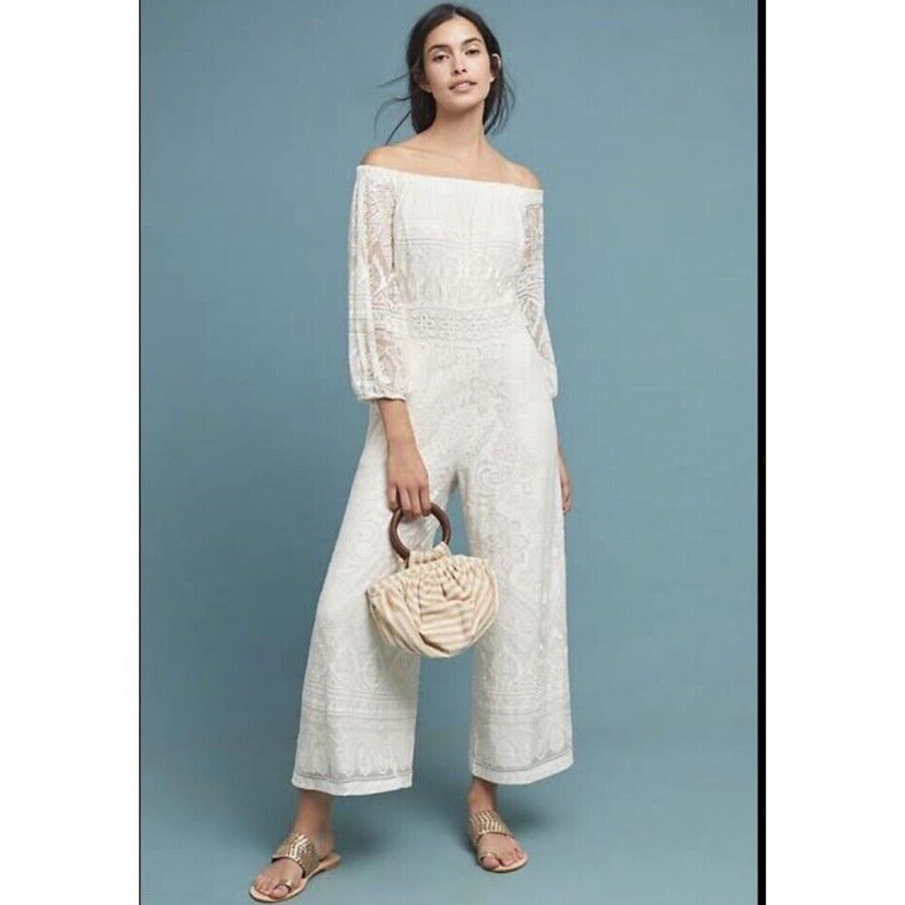 Anthropologie Farm Rio Elliot Off-the-Shoulder Jumpsuit